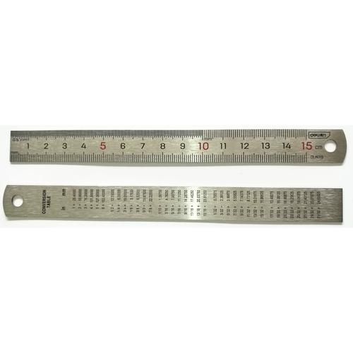 得力15cm高档钢直尺 绘图测量的得力助手